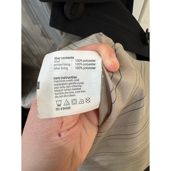 Vintage Black '90's Esprit Mac Trench Jacket Size L - Picture 4 of 7